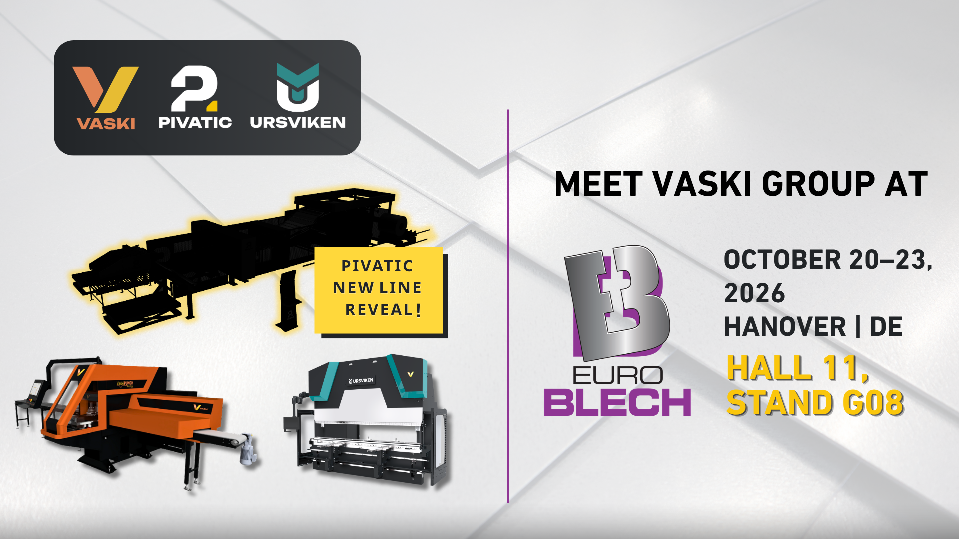 Meet Vaski Group at EuroBLECH 2026 at hall 11, stand G08